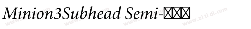 Minion3Subhead Semi字体转换
